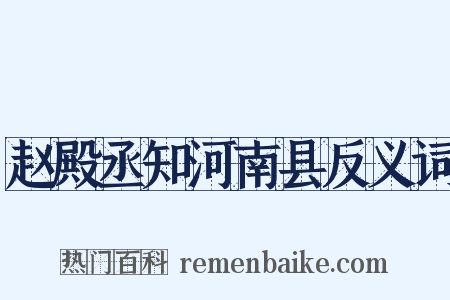 赵殿丞知河南县反义词是什么意思的图片